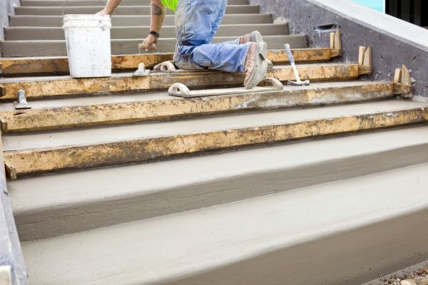 Concrete Steps Pouring in Holly Springs
