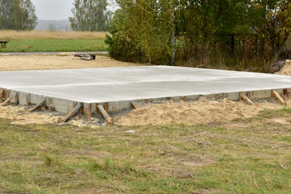 Concrete Base Installation in Holly Springs