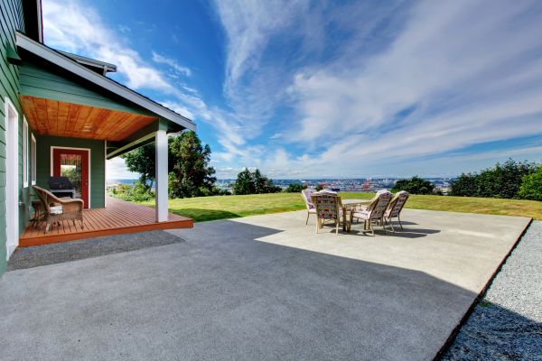 Backyard Concrete Paving in Holly Springs