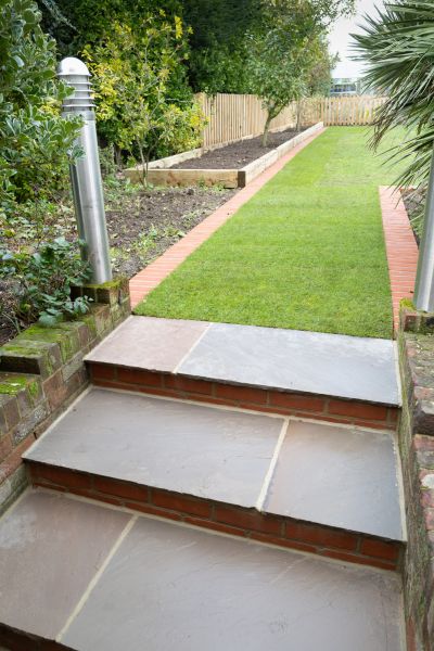 Backyard Steps Installation in Holly Springs